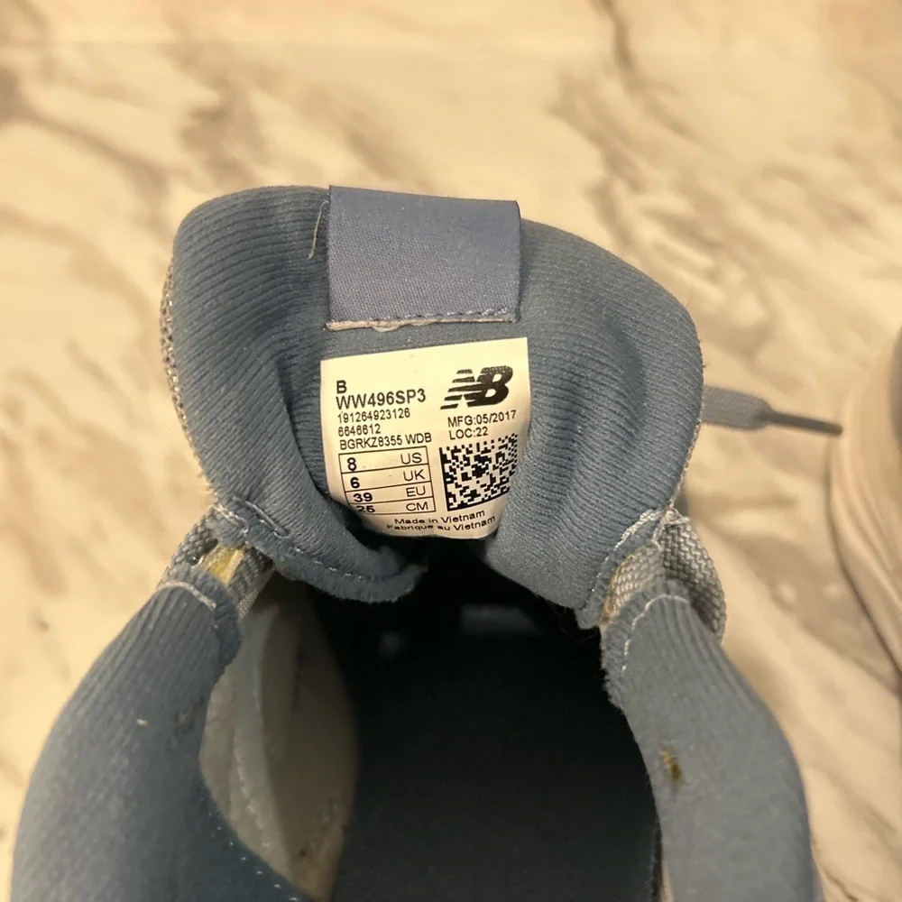 New Balance Kids Blue and Pink Sneakers